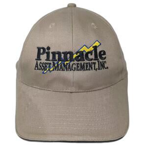 Norwood Baseball Cap Beige Black Slideback OS Pinnacle Asset Management Logo Hat